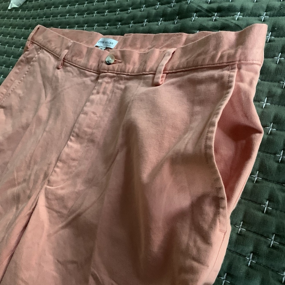 PETER MILLAR Pilot‎ Twill Shorts Chino peachy pink Mens Size 38 NWT - Picture 12 of 14